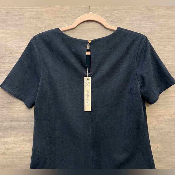 SHE + SKY Teal Tunic Dress Size Small Large Front Pockets Short Sleeve NWT - Picture 6 of 9